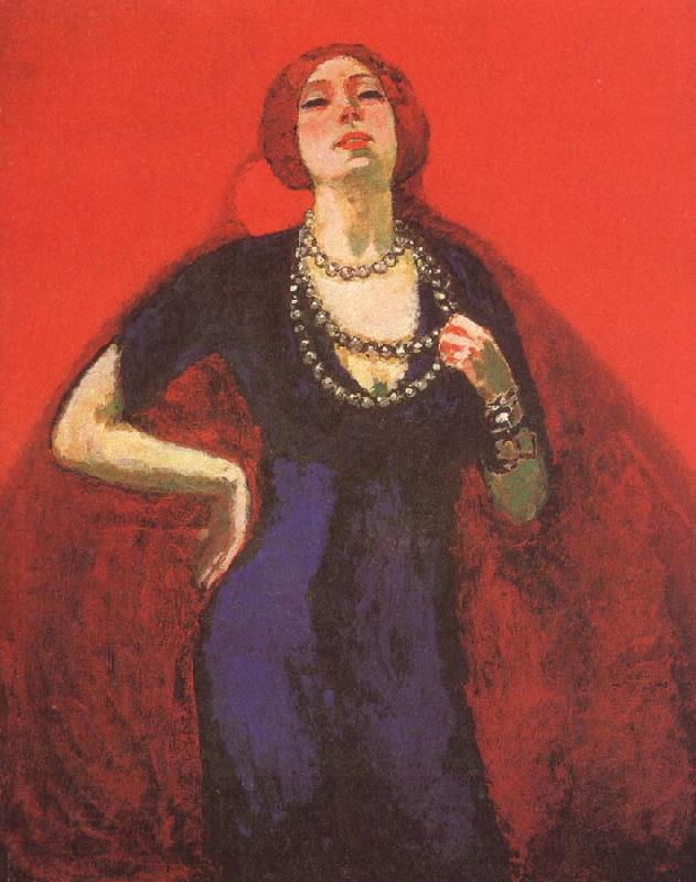 kees van dongen portrait of guus on a red ground oil painting picture